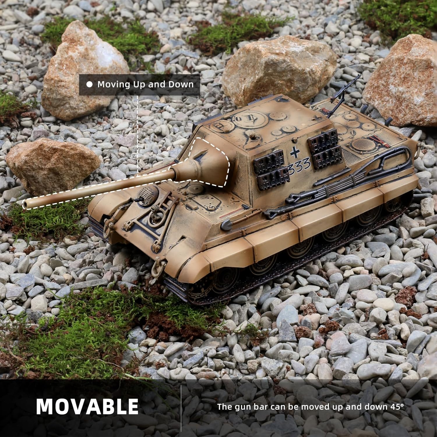 1/72 Die-cast Finished WWII German Jagdtiger Tank Destroyer Scale Model