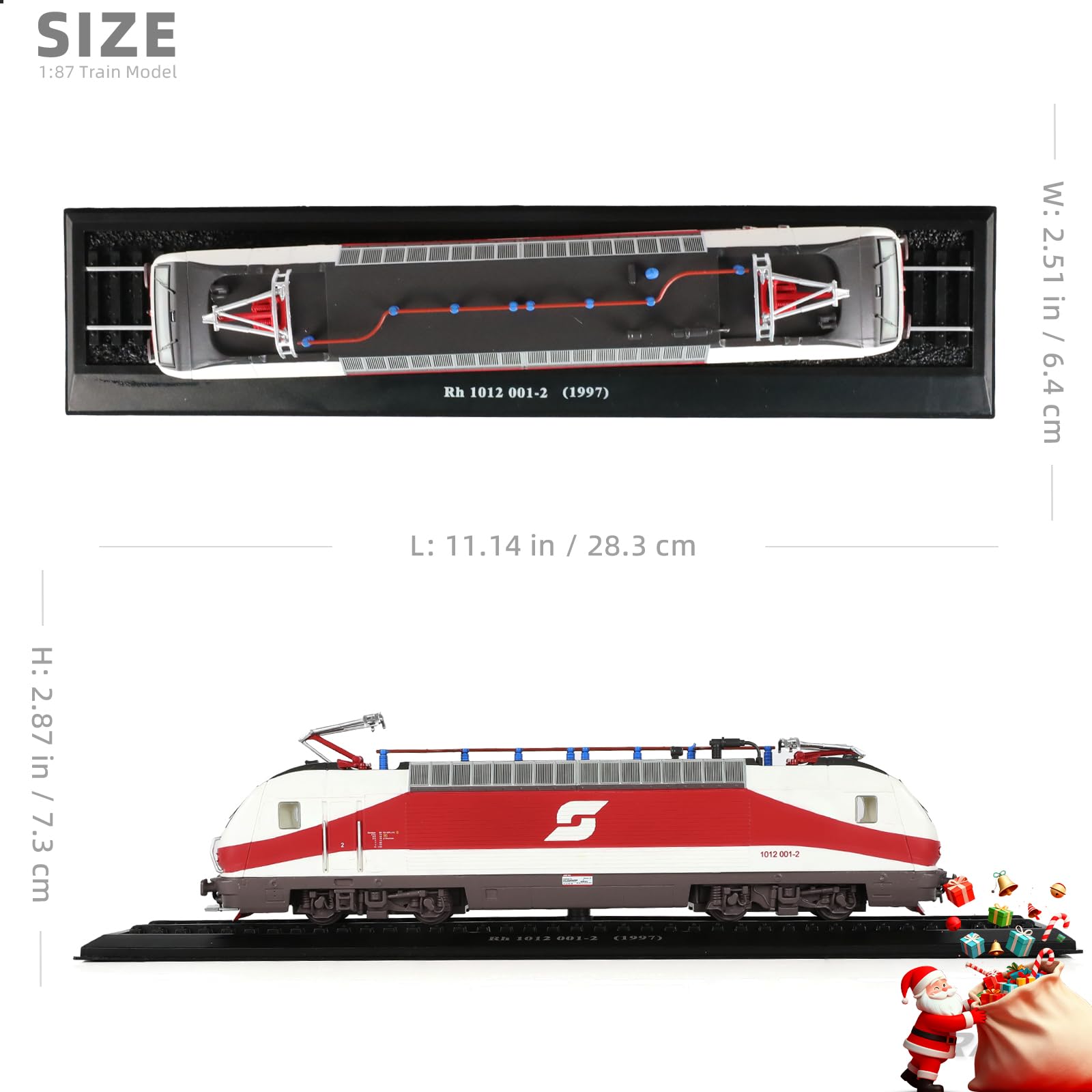 1/87 (HO Scale) 1997 Kh 1012 001-2 Finished Locomotive Model - Train Track Collectible - Red