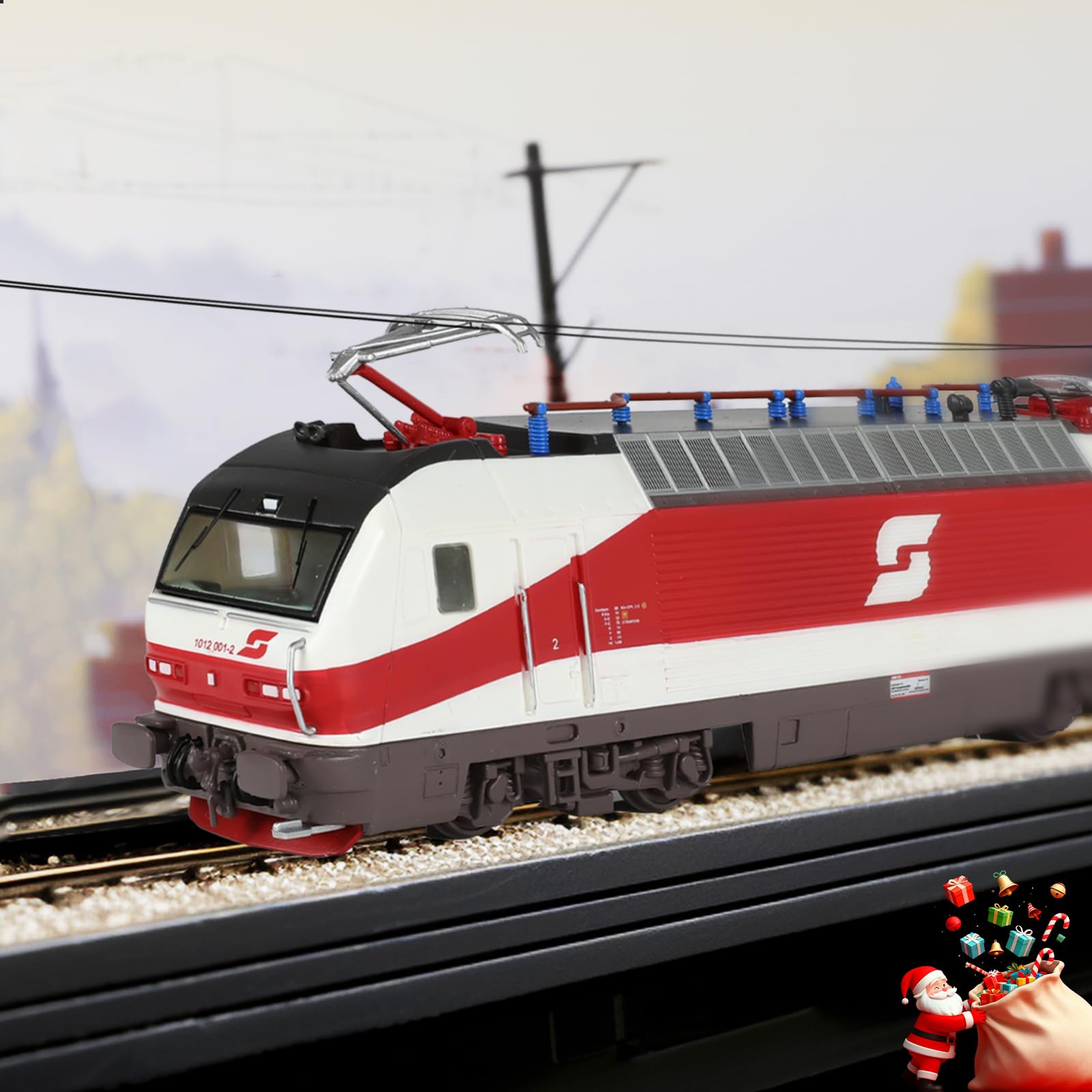 1/87 (HO Scale) 1997 Kh 1012 001-2 Finished Locomotive Model - Train Track Collectible - Red