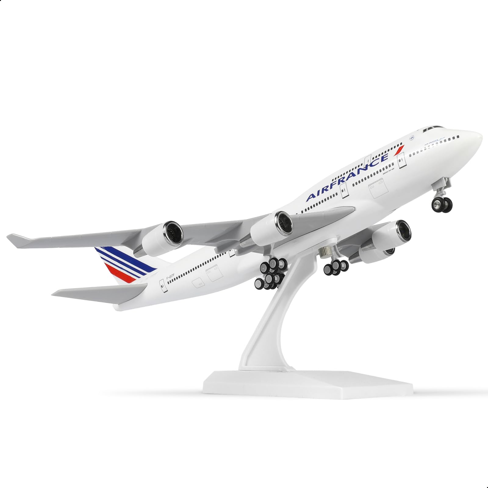1/240 Air France Boeing 747 Model Plane - 30cm Resin Aircraft Kit with Display Stand - Premium Aviation Collectible for Adults