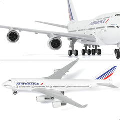 1/240 Air France Boeing 747 Model Plane - 30cm Resin Aircraft Kit with Display Stand - Premium Aviation Collectible for Adults