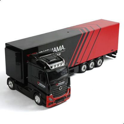 BBURAGE 1/43 Diecast Semi Truck with Container - Metal Transport Model Toy