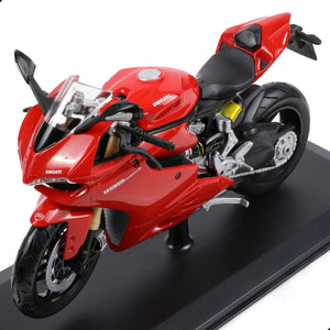1:12 Motorcycle Model for Ducati 1199 Panigale Alloy Diecast Motorcycle Model Toy Mini Moto Gift（Red）