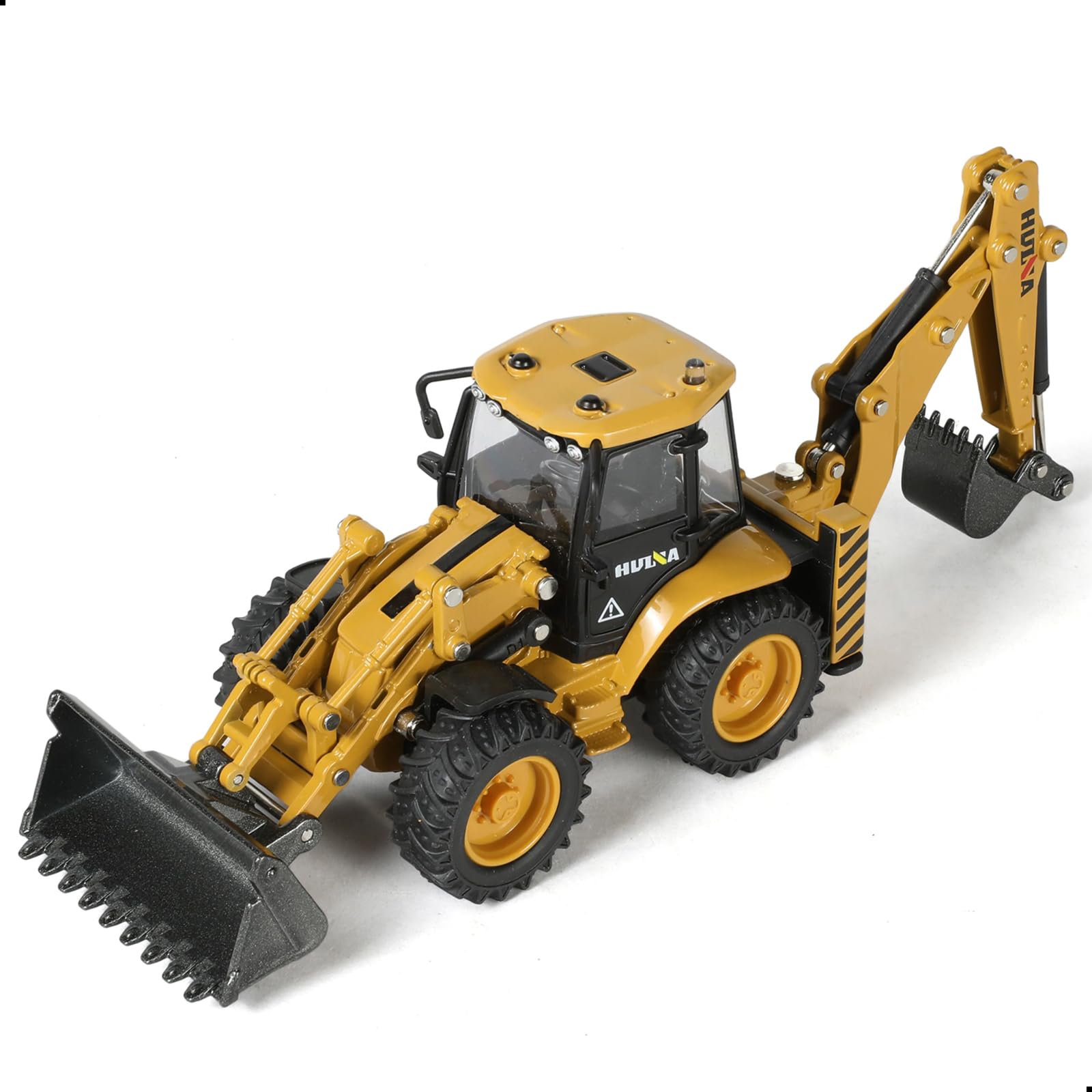 1/50 Die-cast Construction Backhoe Loader Excavator Bulldozer Scale Model, Yellow