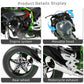 1:9 Motorcycle Model for Kawasaki Ninja H2R Alloy Diecast Motorcycle Model Toy Track Version Mini Moto Gift（Black）