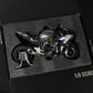 1:9 Motorcycle Model for Kawasaki Ninja H2R Alloy Diecast Motorcycle Model Toy Track Version Mini Moto Gift（Black）