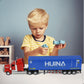 Container Semi Truck Toys, 1/50 for Kenworth W900 Big Metal Transport Box Diecast Truck Trailer Model Toy Gifts for Boys Adult Car Collector- Blue
