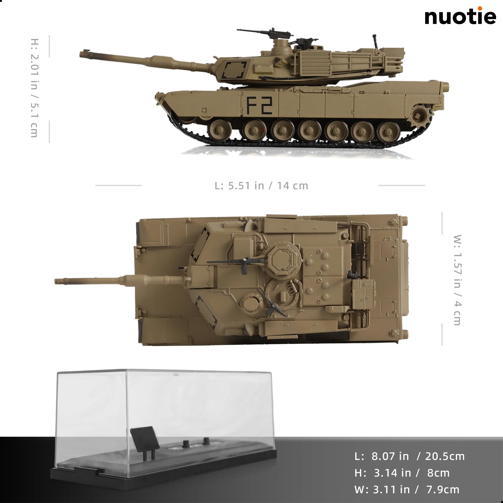 1/72 Die-cast U.S. M1A2 Abrams Military Heavy Tank Scale Model