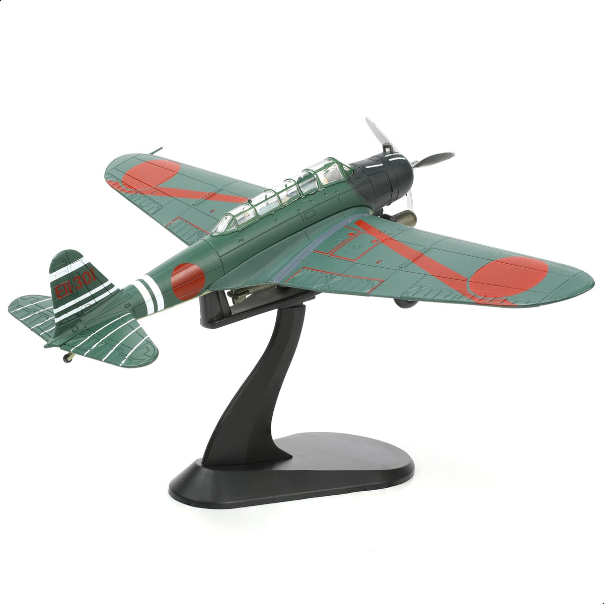 NUOTIE Type 97 naval attack aircraft model in navy color, side view with stand