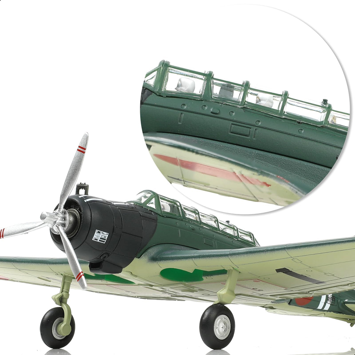 NUOTIE Type 97 naval attack aircraft model in navy with detailed cockpit, side view
