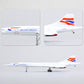 NUOTIE 1:200 Concorde British Airways Airplane Model Diecast Metal Aircraft Model Kit Simulation Display Aircraft Model Two Versions Available for Display Collections or Gift