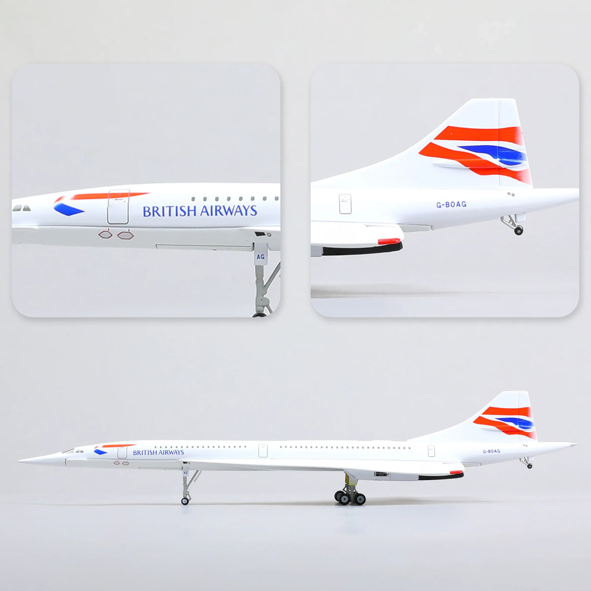 Herpa British Airways Aérospatiale-BAC Concorde, nose down - Landor colors – G-BOAG 535625 Herpa British Airways Aérospatiale-BAC Concorde, nose down - Landor colors – G-BOAG 535625