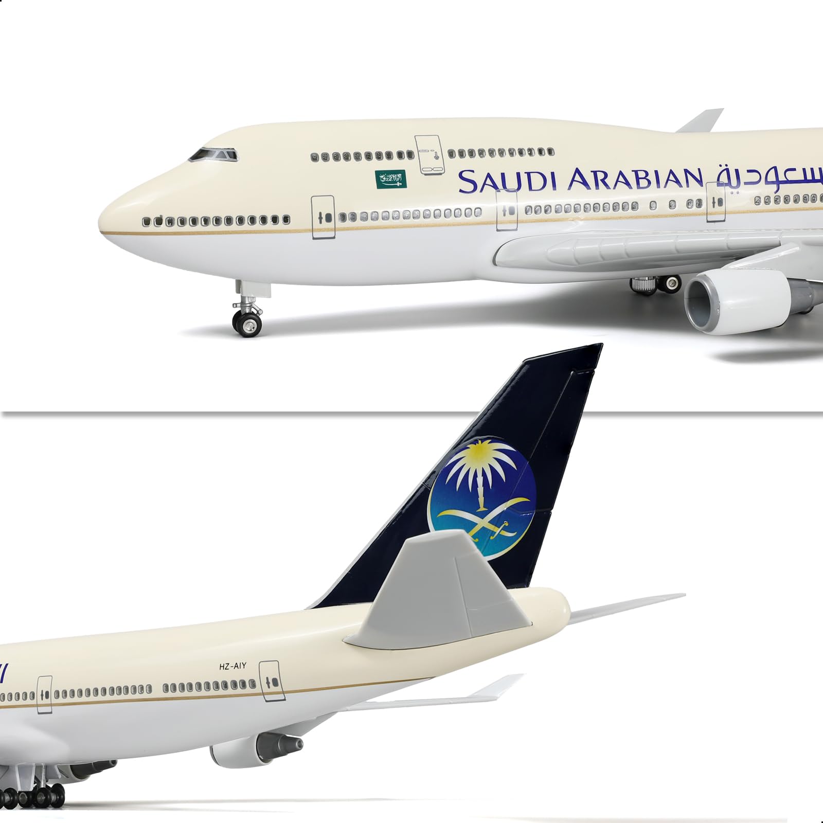 1/160 Saudi Arabian Boeing 747-400 Large Scale Model Airplane Enthusiasts Aircraft