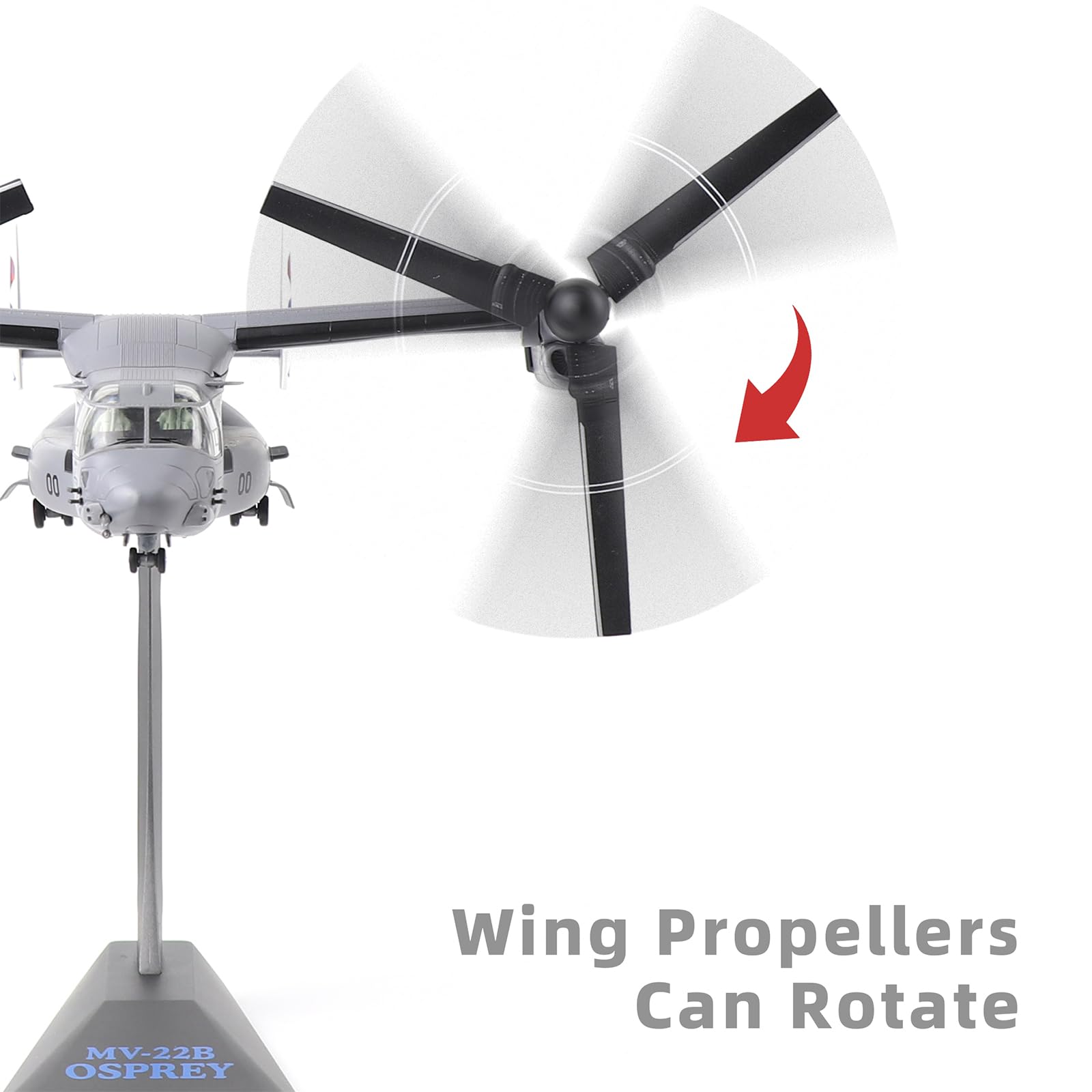 1/72 Scale V-22 Osprey Diecast Metal Model - Foldable US Navy Tiltrotor Aircraft