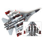 1/100 J-15 Flying Shark Carrier-Based Classic Fighter Model Grey Edition Metal diecast Airplane Model Military Collections and Gifts