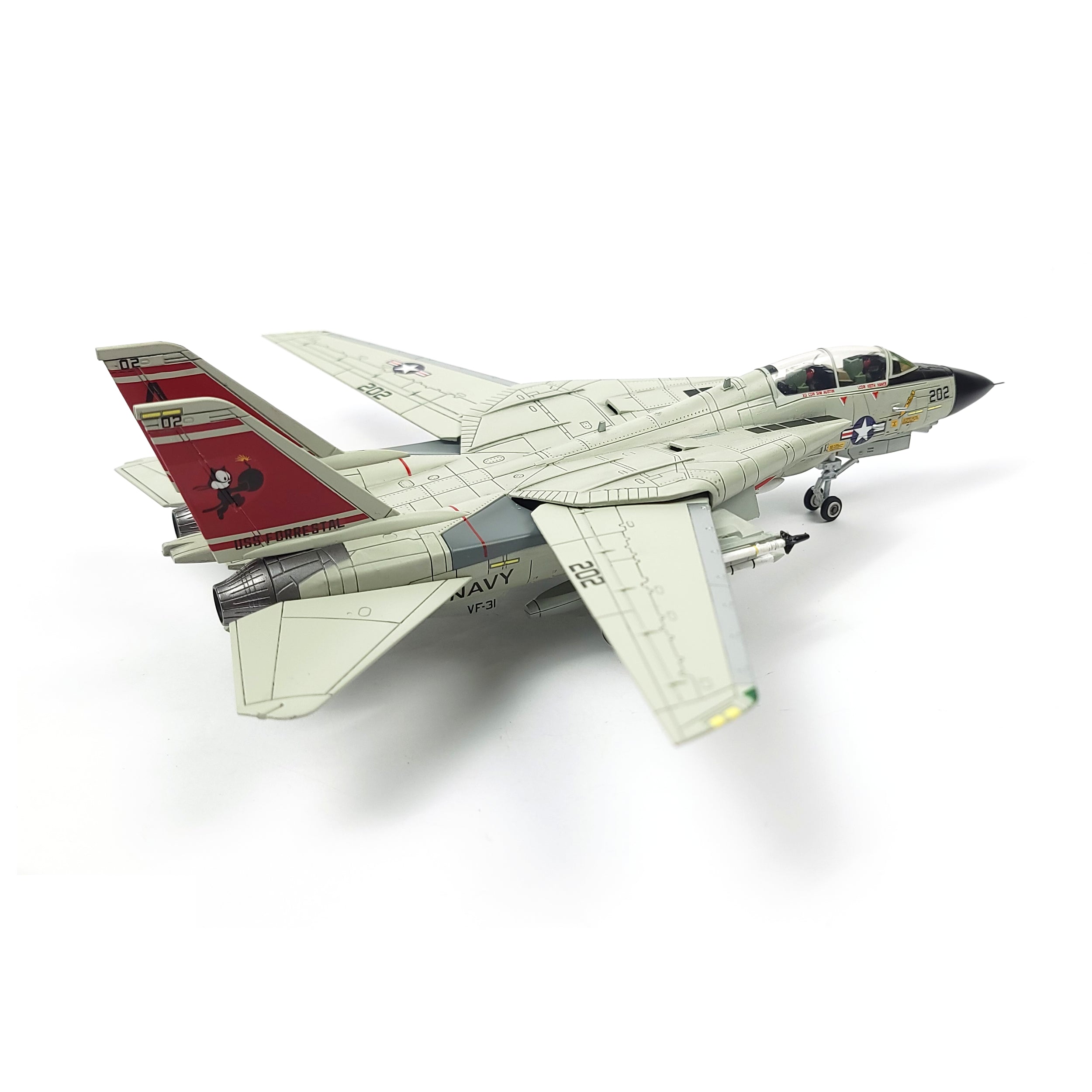 1:72 Diecast Metal F-14A Tomcatters Fighter Model - US Navy VF-31 Aircraft
