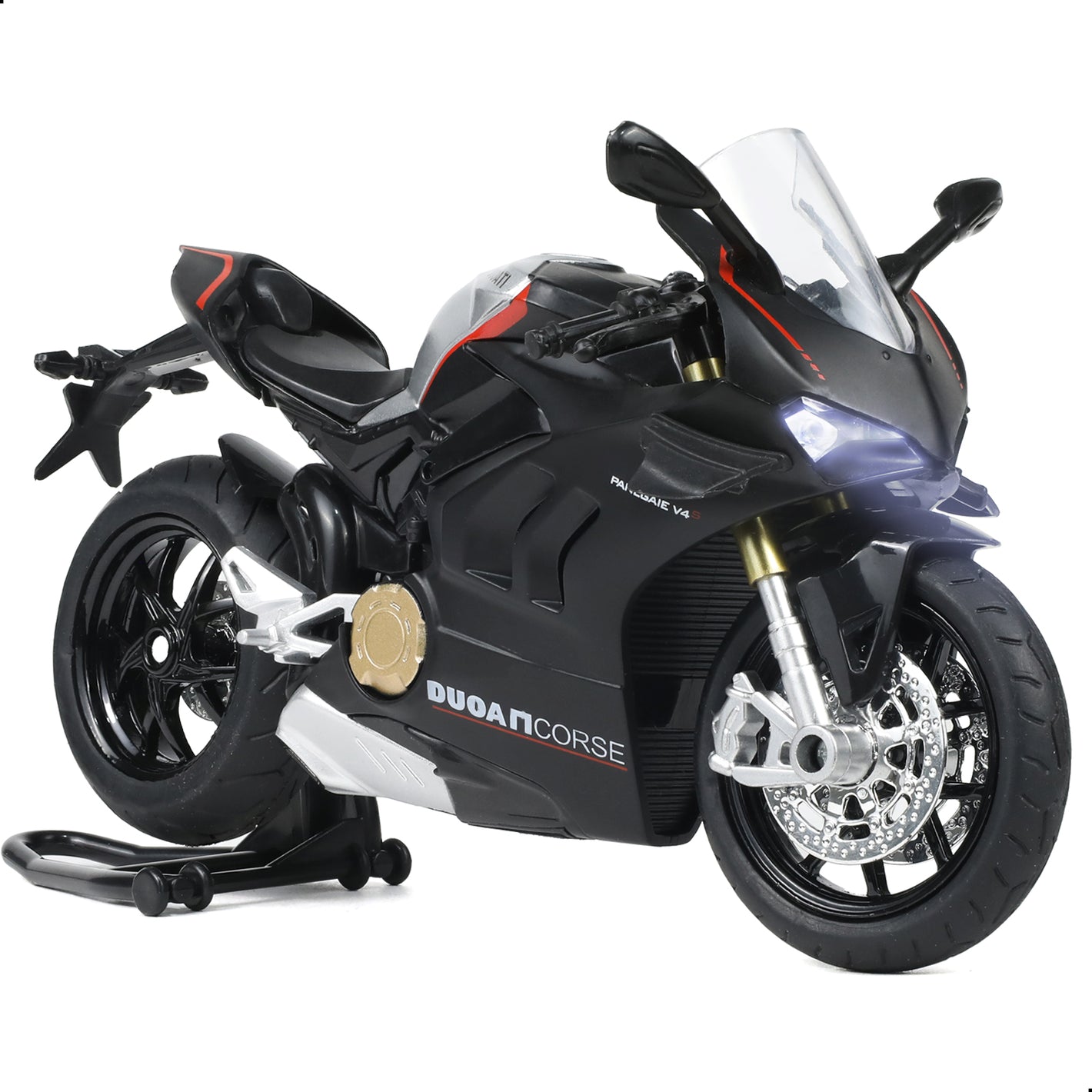 1:12 Motorcycle Model Toy Compatible for Ducati V4S Alloy Metal Diecast Motorbike with Sound and Light Mini Sport Bike Display Gift for Adult Collectors
