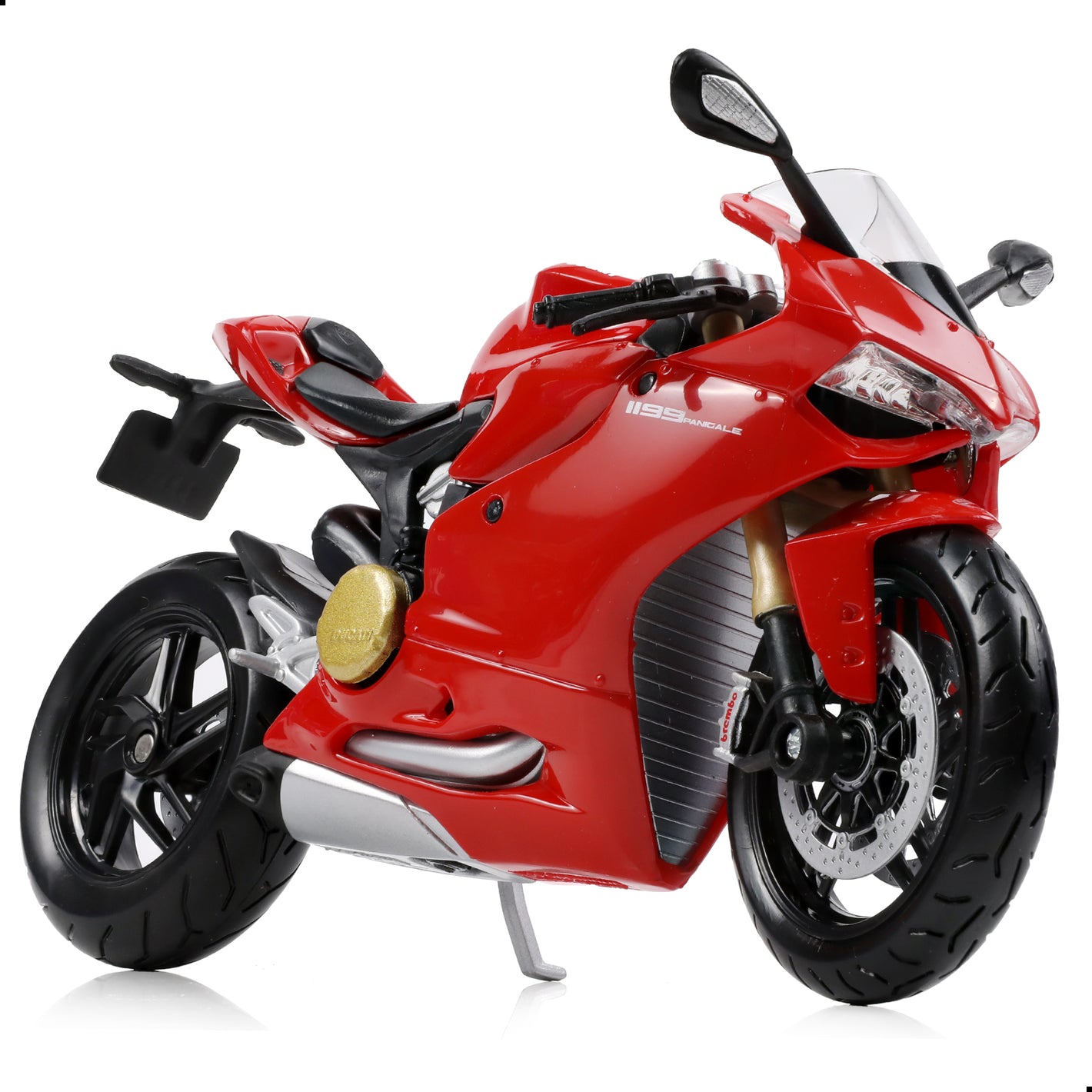 1:12 Motorcycle Model for Ducati 1199 Panigale Alloy Diecast Motorcycle Model Toy Mini Moto Gift（Red）