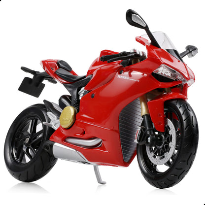 1:12 Motorcycle Model for Ducati 1199 Panigale Alloy Diecast Motorcycle Model Toy Mini Moto Gift（Red）