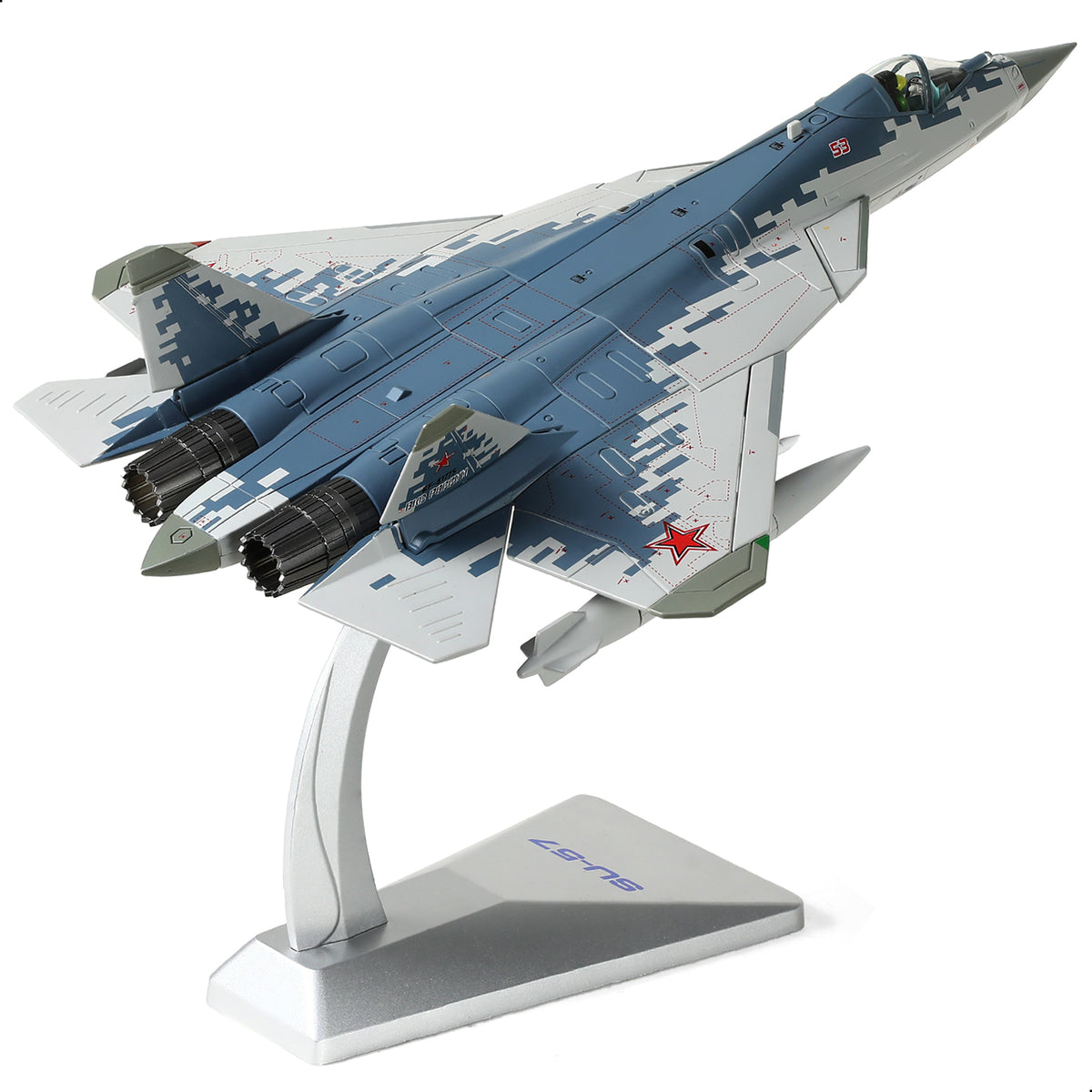 1:68 Diecast Metal Sukhoi Su-57 Stealth Fighter Model