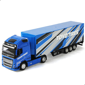 BBURAGE 1:43 Diecast Semi Truck with Container - Volvo Metal Model Toy