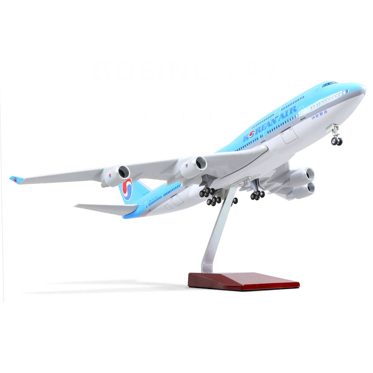1/160 Boeing 747 Korean Air Diecast Airplane Model | Finished Jumbo Jet Static Display with Stand