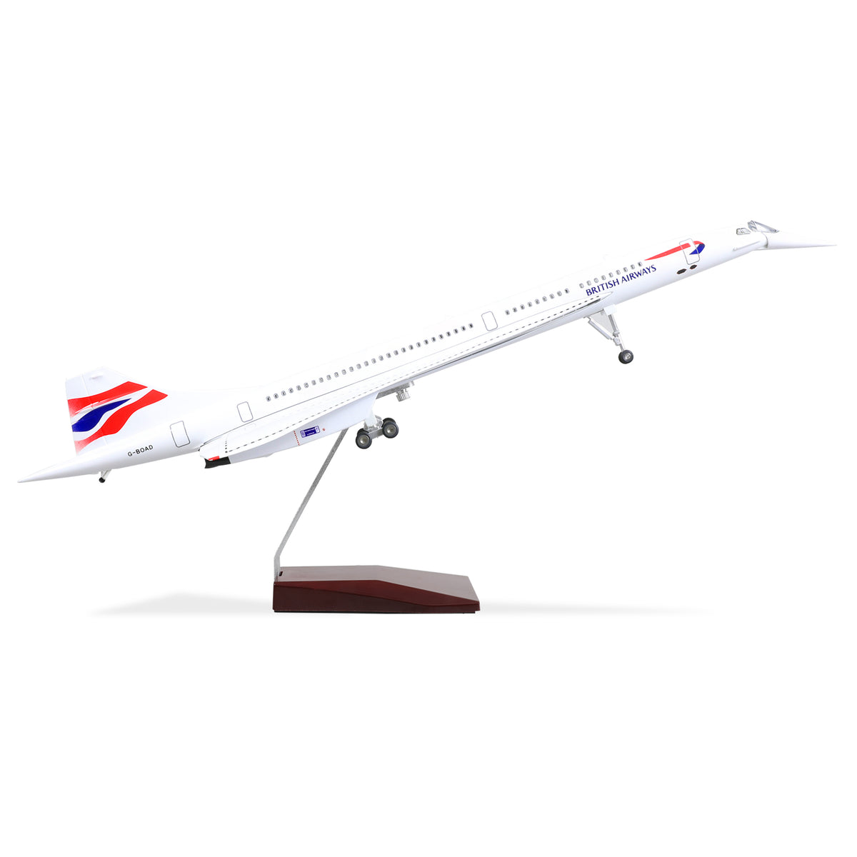 1:125 Concorde British Airways Diecast Airplane Model | Finished Large Scale Supersonic Jet Display