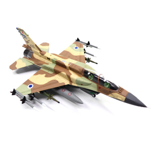 NUOTIE Diecast Metal F-16I Soufa model in camouflage, front view, aircraft
