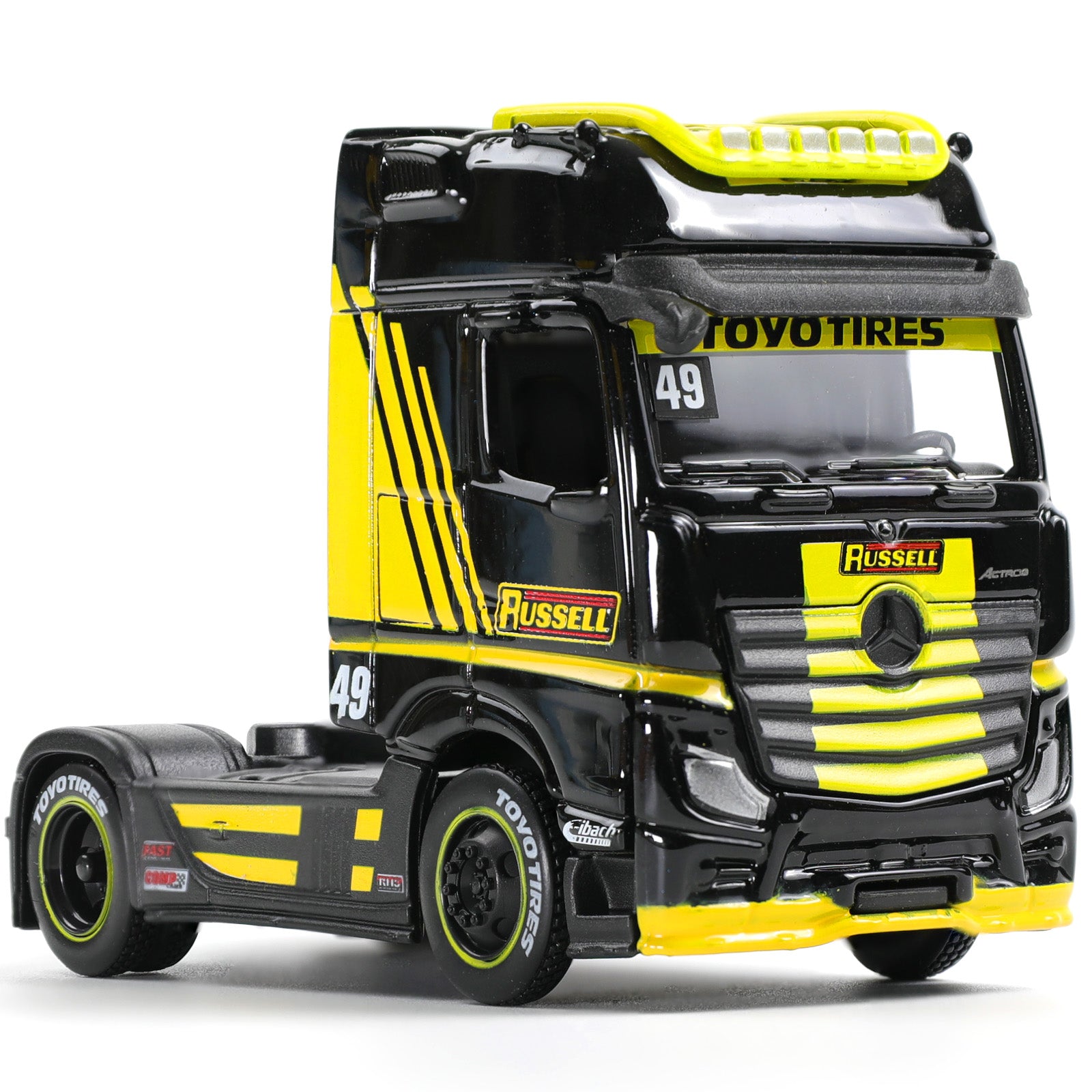 1:64 Die-cast Mercedes-Benz Actros 1851 Container Semi Truck Scale Model, MAISTO