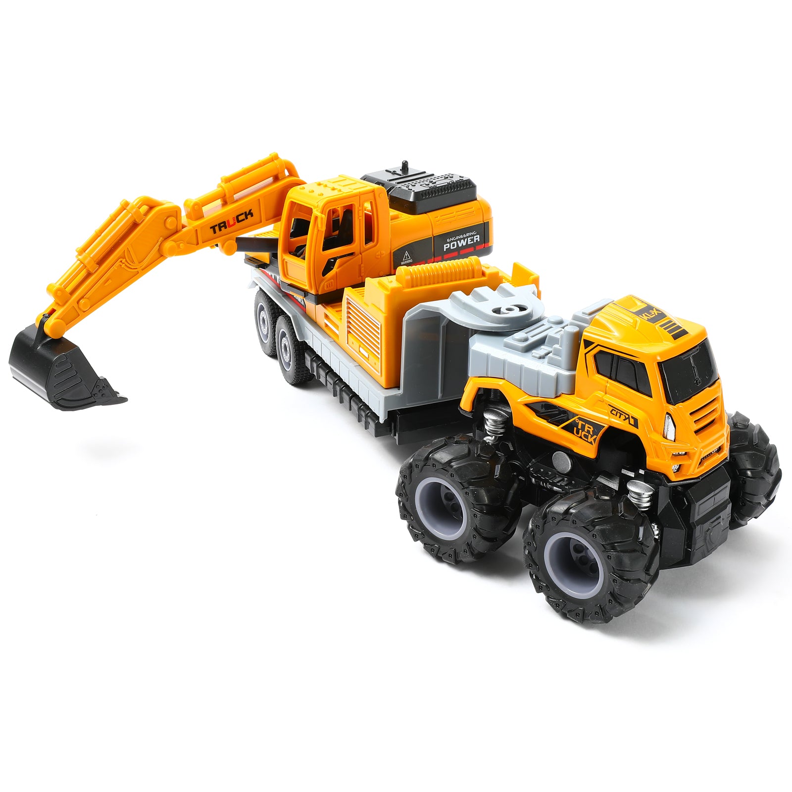 1:43 Die-cast Excavator Engineering Vehicle Model Kit, Metal Car