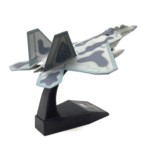 NUOTIE 1/100 USA F-22 Raptor Fighter Attack Diecast Airplanes Military Display Model Aircraft for Collection Fighter Model