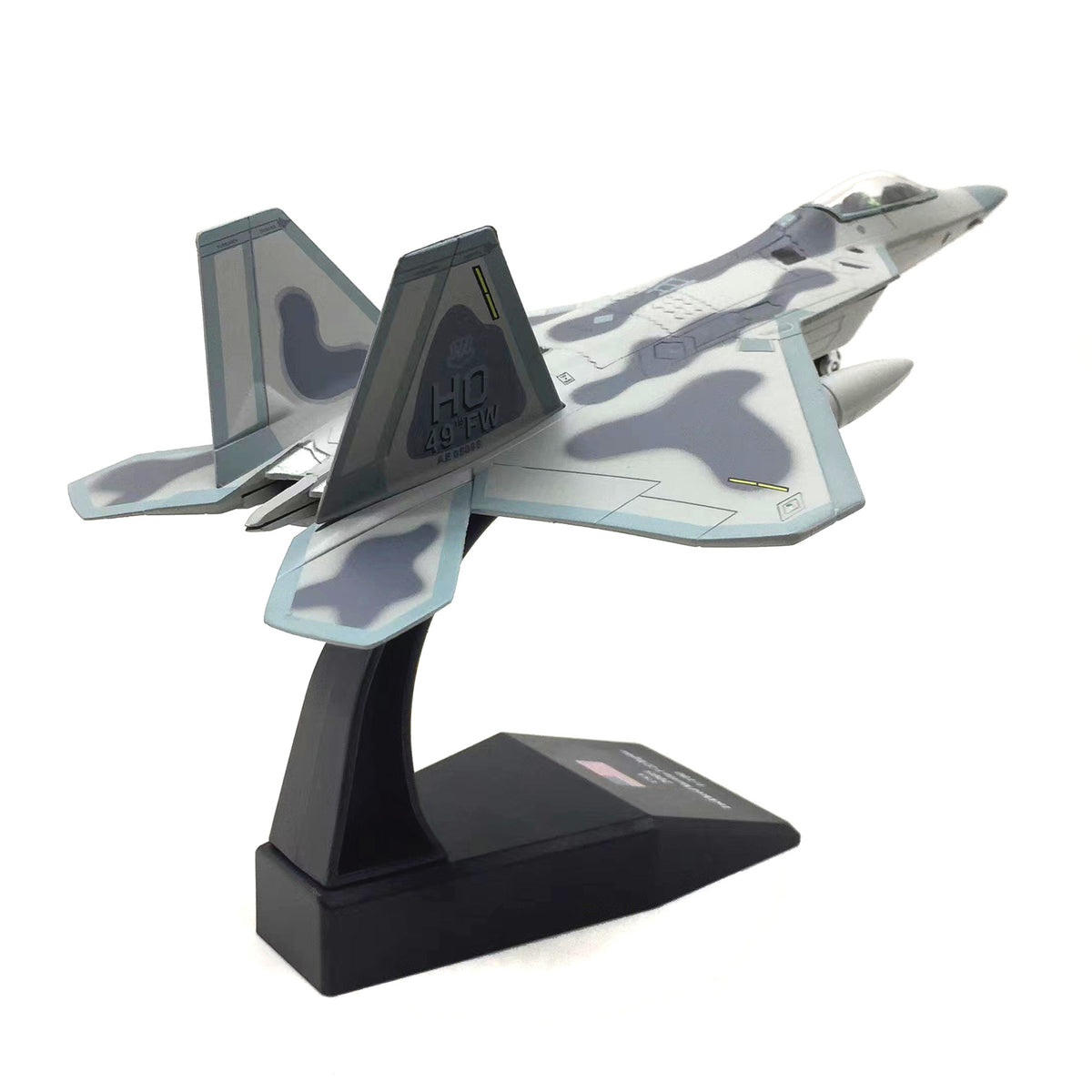 1/100 Scale F-22 Raptor Diecast Metal Model - USAF Stealth Fighter Jet with Stand by NUOTIE