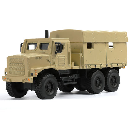 1:64 Diecast USMC MTVR MK23 Medium Tactical Vehicle Military Truck Scale Model, Desert Camouflage,7-Ton Cargo Truck Replica