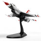 NUOTIE Model F-16C Thunderbird fighter model aircraft in white with red accents, front view on display stand