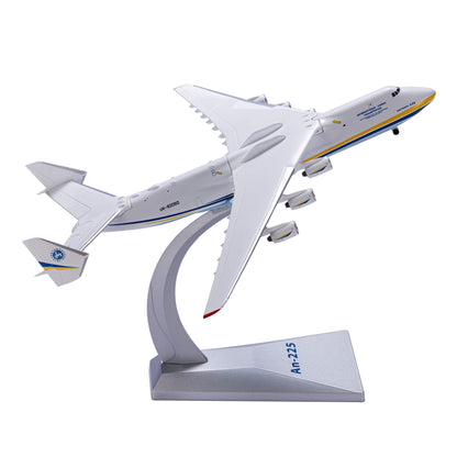 NUOTIE AN-225 Mriya 1:400 Scale Model Ukrainian Painting Aircraft Kit, Metal Die-cast Transport Aircraft Model with Display Stand, Airplane Model Kits Gift