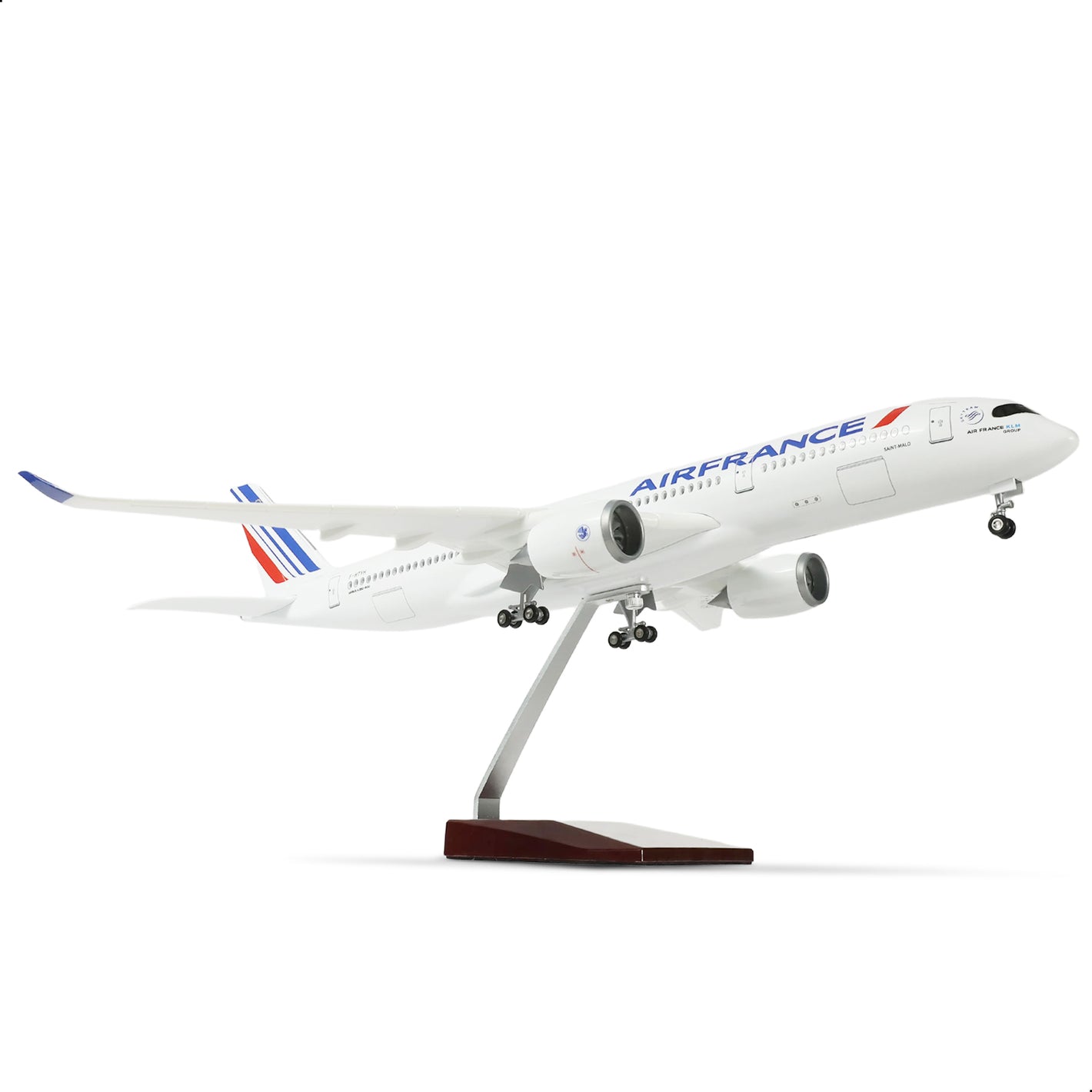 QIYUMOKE 1/144 Large Scale France A350 Airplane Model Kits for Airbus A350 Dreamliner Airlines Resin Plane Model with Display Stand for Adult Aviation Enthusiast Gift or Display Decorations