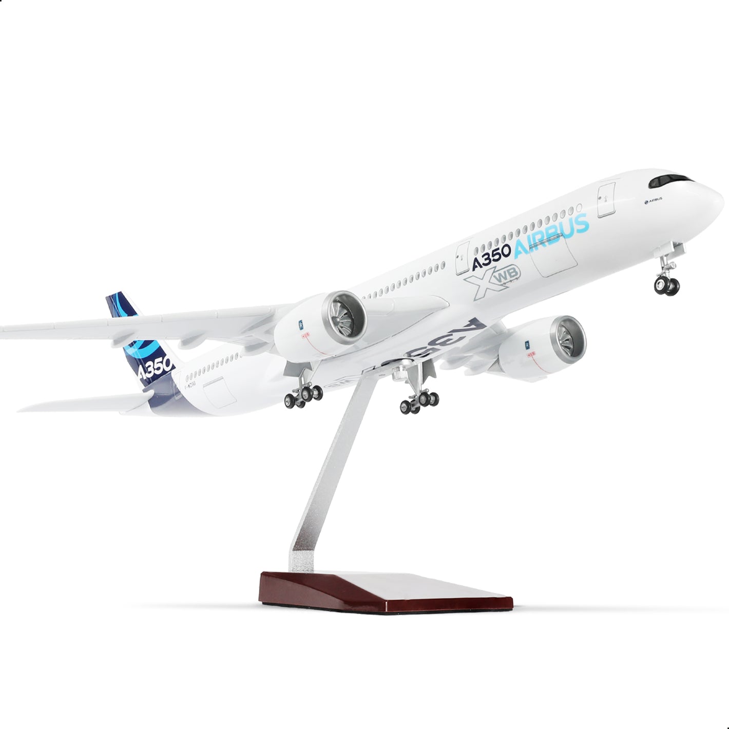 QIYUMOKE 1/150 Large Scale Airbus A350 Prototype Airplane Model with Stand for Adult Aviation Souvenir Plane Gift, Home or Office Desktop Decor