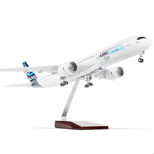 QIYUMOKE 1/150 Large Scale Airbus A350 Prototype Airplane Model with Stand for Adult Aviation Souvenir Plane Gift, Home or Office Desktop Decor