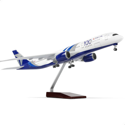 QUYUMOKE 1/144&nbsp;Airbus A350 Airplane Model Kits with Display Stand for Adult Aviation Enthusiast Gift or Display Decorations -100th Anniversary