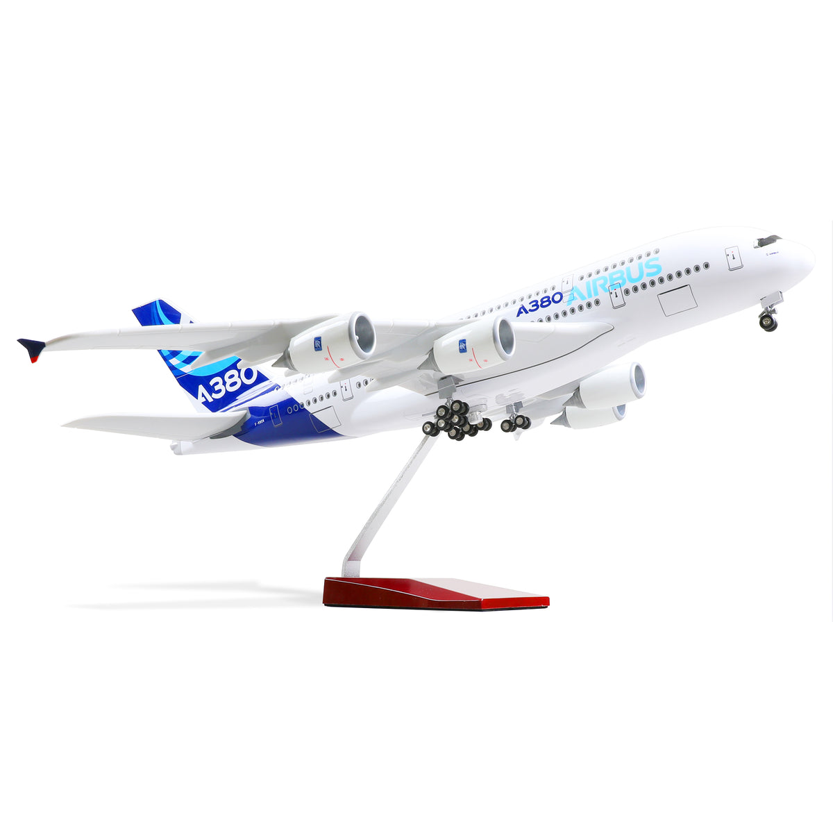 1/160 Airbus A380 Prototype Diecast Model | Finished Superjumbo Test Livery Display with Stand