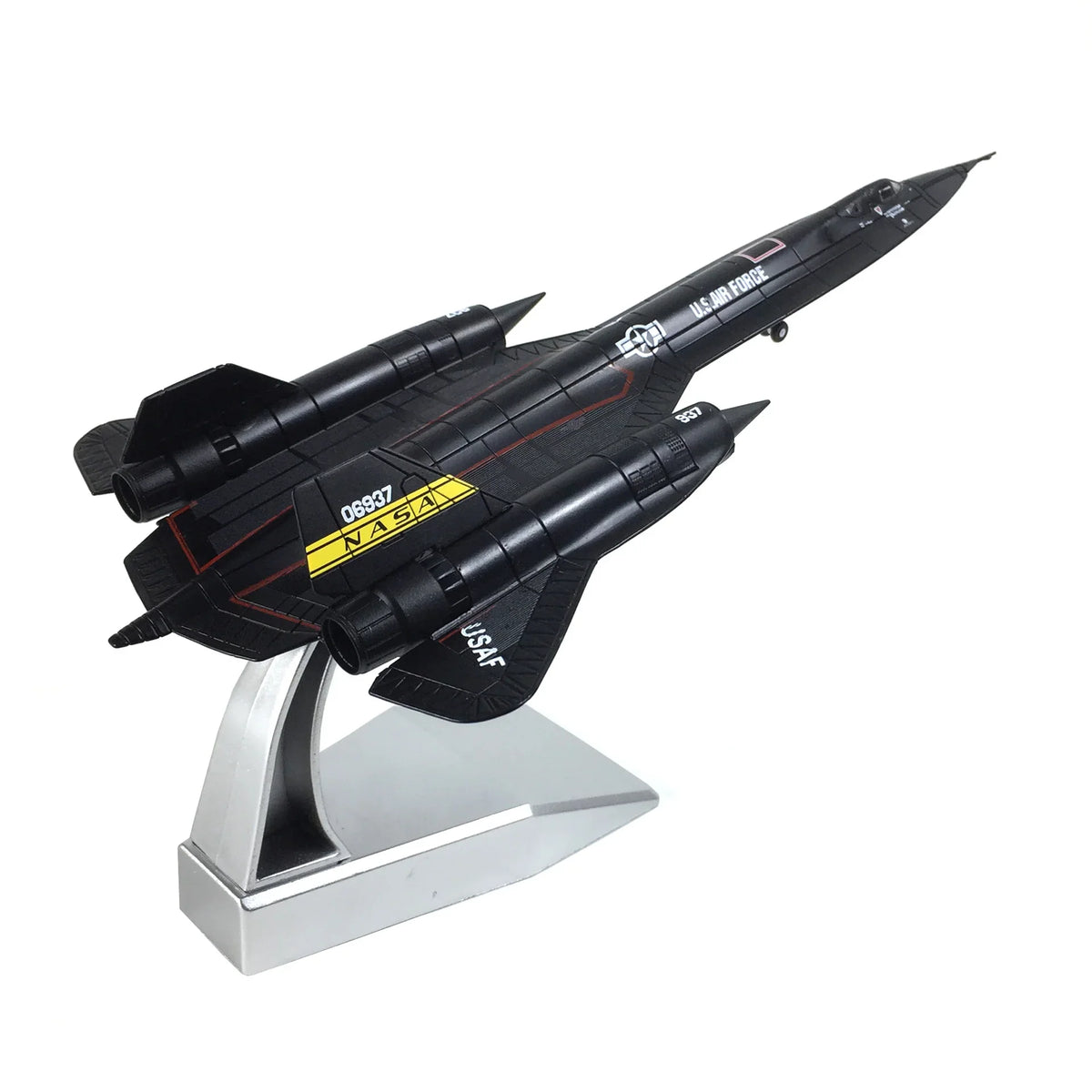 NUOTIE 1/144 Lockheed SR-71 Blackbird diecast metal model aircraft on display stand