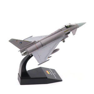 NUOTIE 1/100 Eurofighter Typhoon EF-2000 German Fighter Jet Die-Cast Airplane Model, Fine Workmanship, Exquisitely Designed Fighter Model.