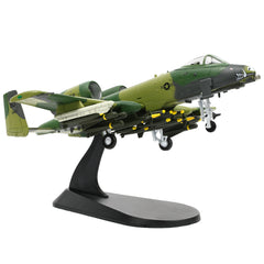 1/100 Scale A-10 Thunderbolt II Diecast Metal Model - Warthog Attack Aircraft with Stand