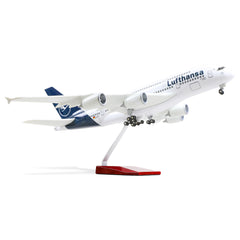 1/160 Airbus A380 Lufthansa Diecast Airplane Model | Finished Superjumbo Static Display with Stand