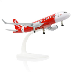 1/200 Scale Asian Airlines Airbus A320 Die-Cast Metal Model – 7.3" Pre-Built Aircraft Replica with Display Stand BY QIYUMOKE