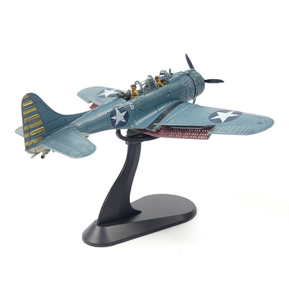 1:72 Douglas SBD Dauntless Metal Airplane Model Kit Diecast Alloy Fighter Model Vintage Combat Plane Prebuild Military Aircraft Collection for Display or Gift