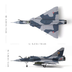 1/100 Scale Dassault Mirage 2000 Diecast Metal Model - French Air Force Fighter Jet with Stand by NUOTIE