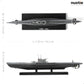 NUOTIE 1/350 U-552-1941 WWII German Kriegsmarine Submarine Battleship Model Roter Teufel U-Boat Model Warld War II Alloy Metal Die-cast Military Model with Display Stand Collection Gift for Adult