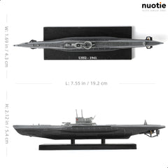 1/350 Die-cast WWII German Kriegsmarine U-552 Submarine Model, Roter Teufel Livery, NUOTIE