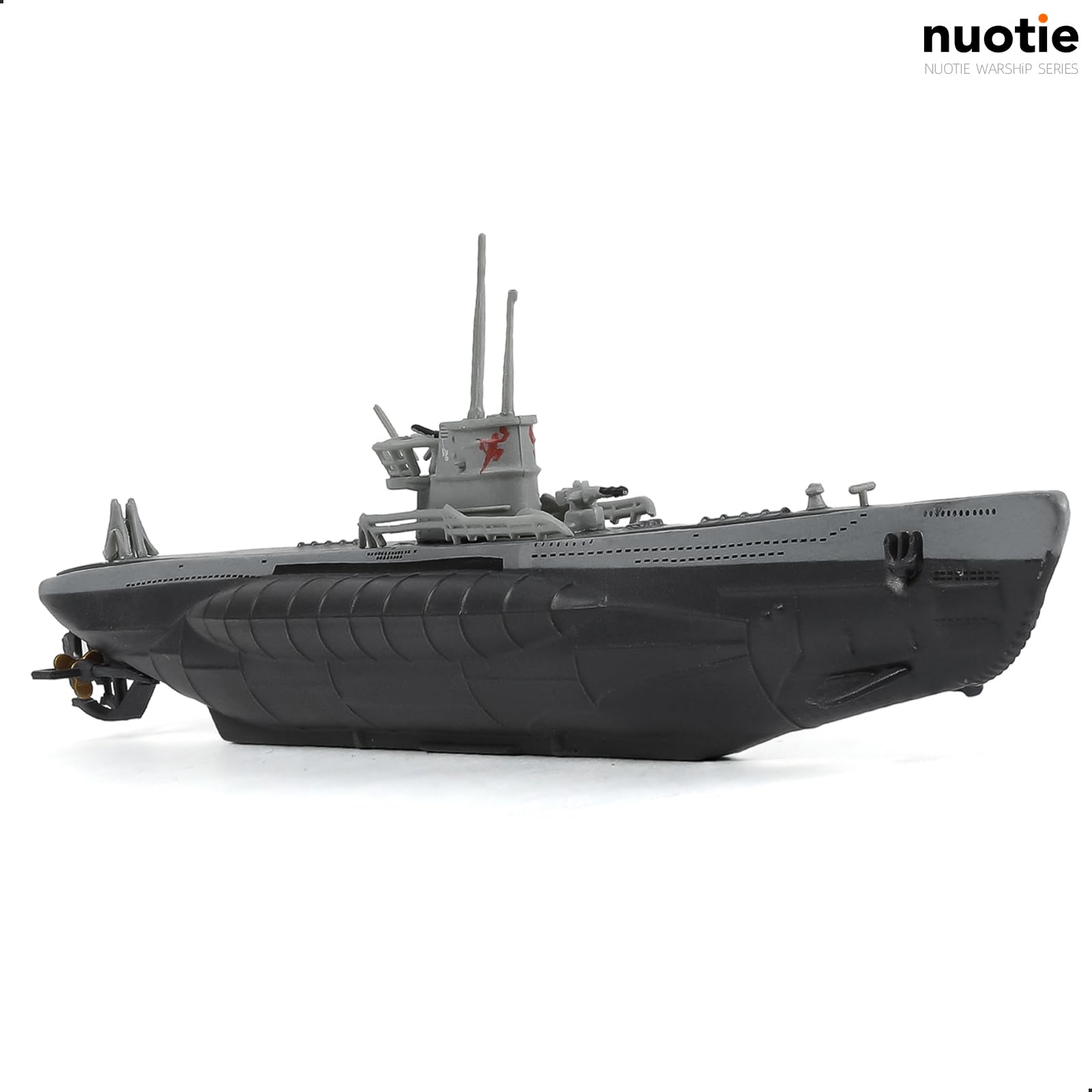 1/350 Die-cast WWII German Kriegsmarine U-552 Submarine Model, Roter Teufel Livery, NUOTIE